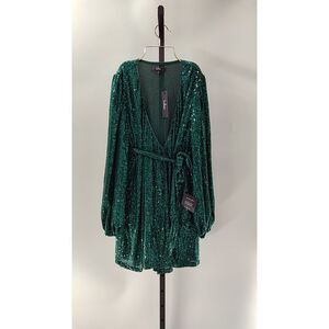 Lulu's Green Sequin Dress